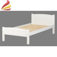Amber 3ft Single White Pine Bed 